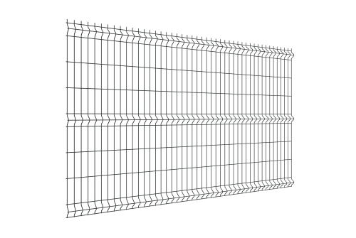 Забор из 3D-панели 1,53х2,5 RAL7016 (антрацитово-серый) 4 мм